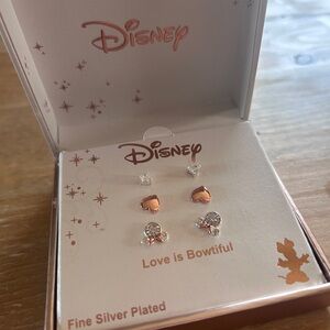 Disney Silver Plated Earrings Set